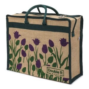 DOUBLE R BAGS Jute Eco-Friendly Tote Bag: Stylish, Spacious, and Sustainable – Perfect for Everyday Errands and Adventures!