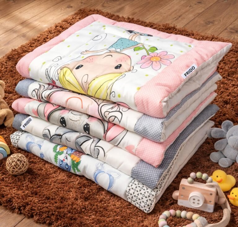 FRIDO Cotton New Born Baby Godadi, Crib Sheet, Bedding Set, Pack of 5