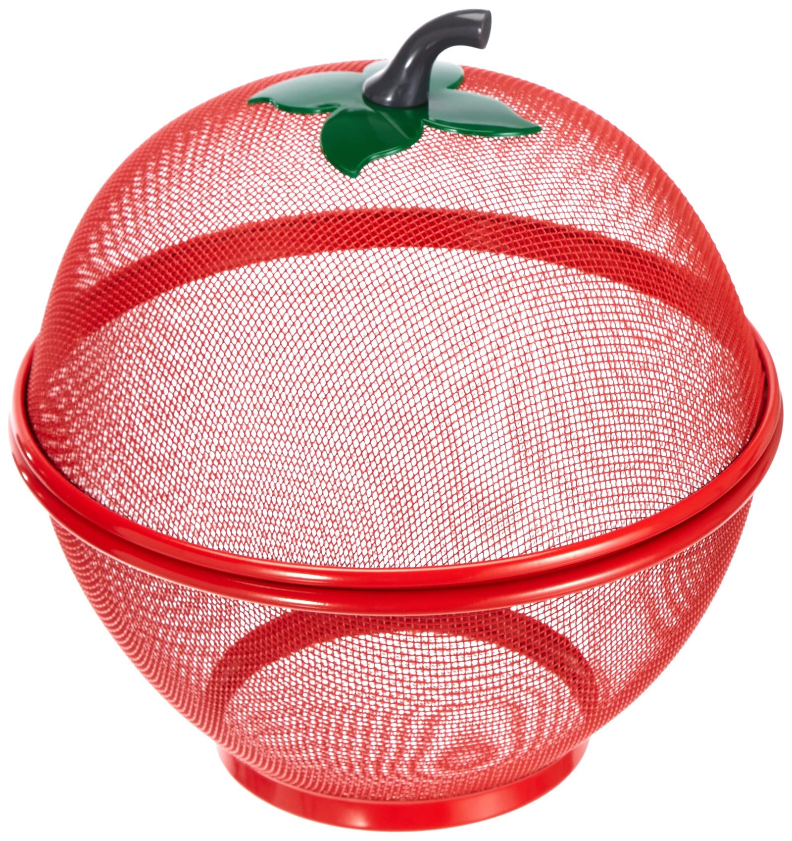 Excelsa Apple Fruit Basket, Steel, Orange/Yellow/Green, 26.5 x 26.5 x 27 cm