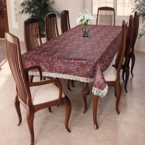 Homerz Premium Dining Table Cover for 6 to 8 Seater, 60 x 90 inch Size, Waterproof and Dustproof (Jaipuri, 60×90 inch- 6-8 Seater)