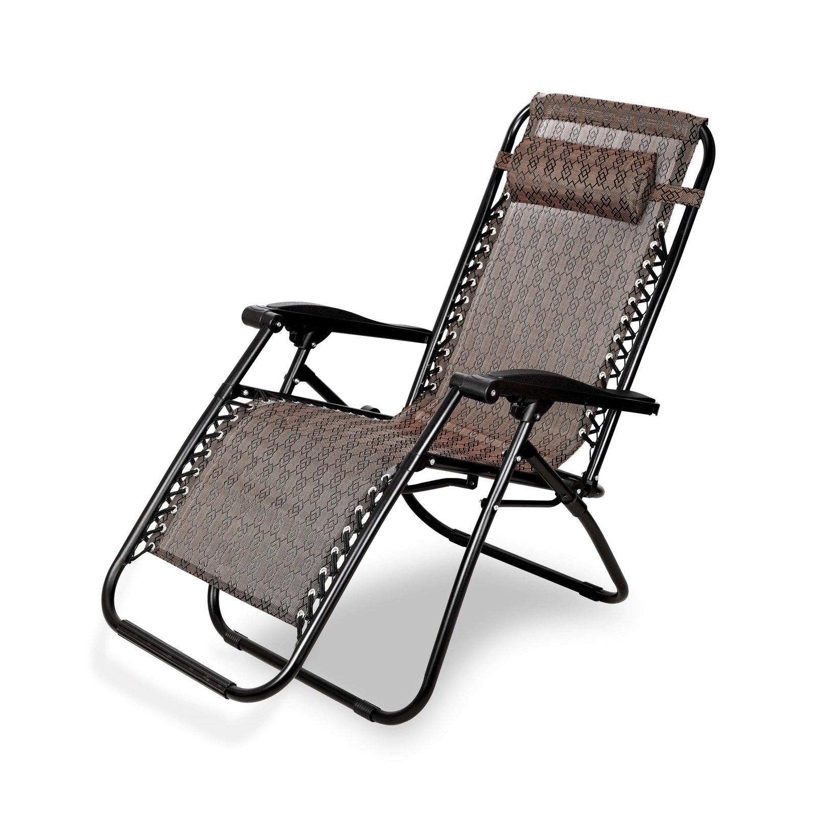 STAR WORK Stainless Steel Zero Gravity Chair, Lawn Chair Recliner Lounge, Portable Camping Folding Beach Chair With Removable Pillow (Burgundy)