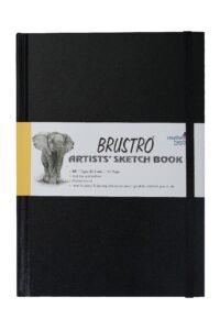 Brustro Artists Stitched Bound Sketch Book| A5 Size, 160 Pages, 110 GSM | Ideal for Students,Adults, Color, Sketching, Shading, Drawing, Blending, Mandala, Fine Art, School, Portrait, Professional Use