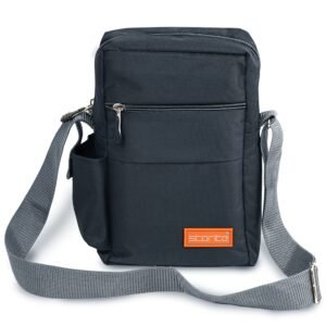 Storite 10 Inch Stylish Padded Mini Sling Crossbody Bag for Men and Women, Small Passport Travel Sling Bag With Water Bottle Pocket
