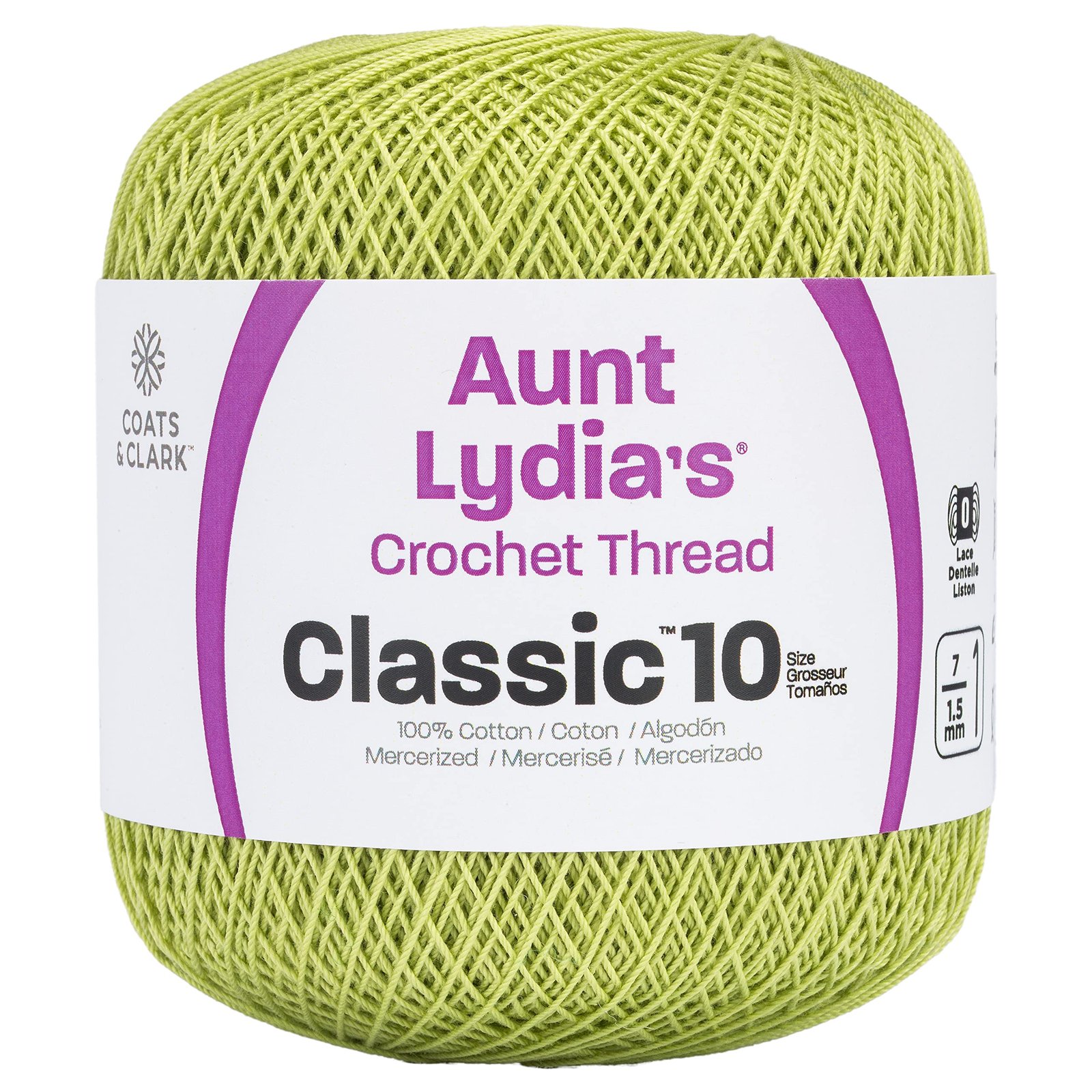 Coats Crochet Classic Crochet Thread, 1 Pack, Wasabi