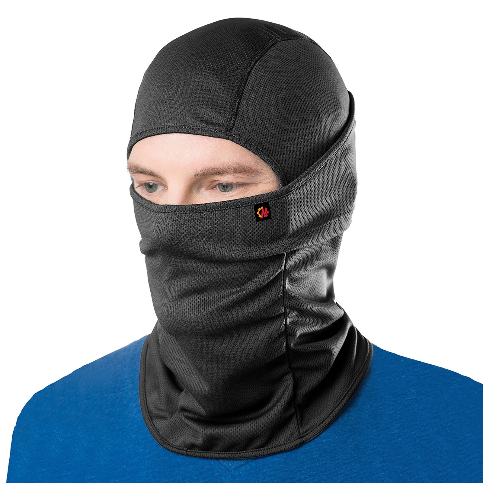 Le Gear Face Mask Pro+ for Bike, Ski, Cycling, Running, Hiking – Protects from Wind, Sun, Dust – 4 Way Stretch – #1 Rated Face Protection Mask (Black), Free Size, Pack of 1, for Men and Women