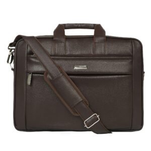 Zipline Laptop bags for men office use | Faux Leather Laptop Bag for Man – Fits 14/15/15.6 inch Laptop/Macbook/Macbook Pro/Tablet Messenger Bags for Mens (1-Brown Bag)