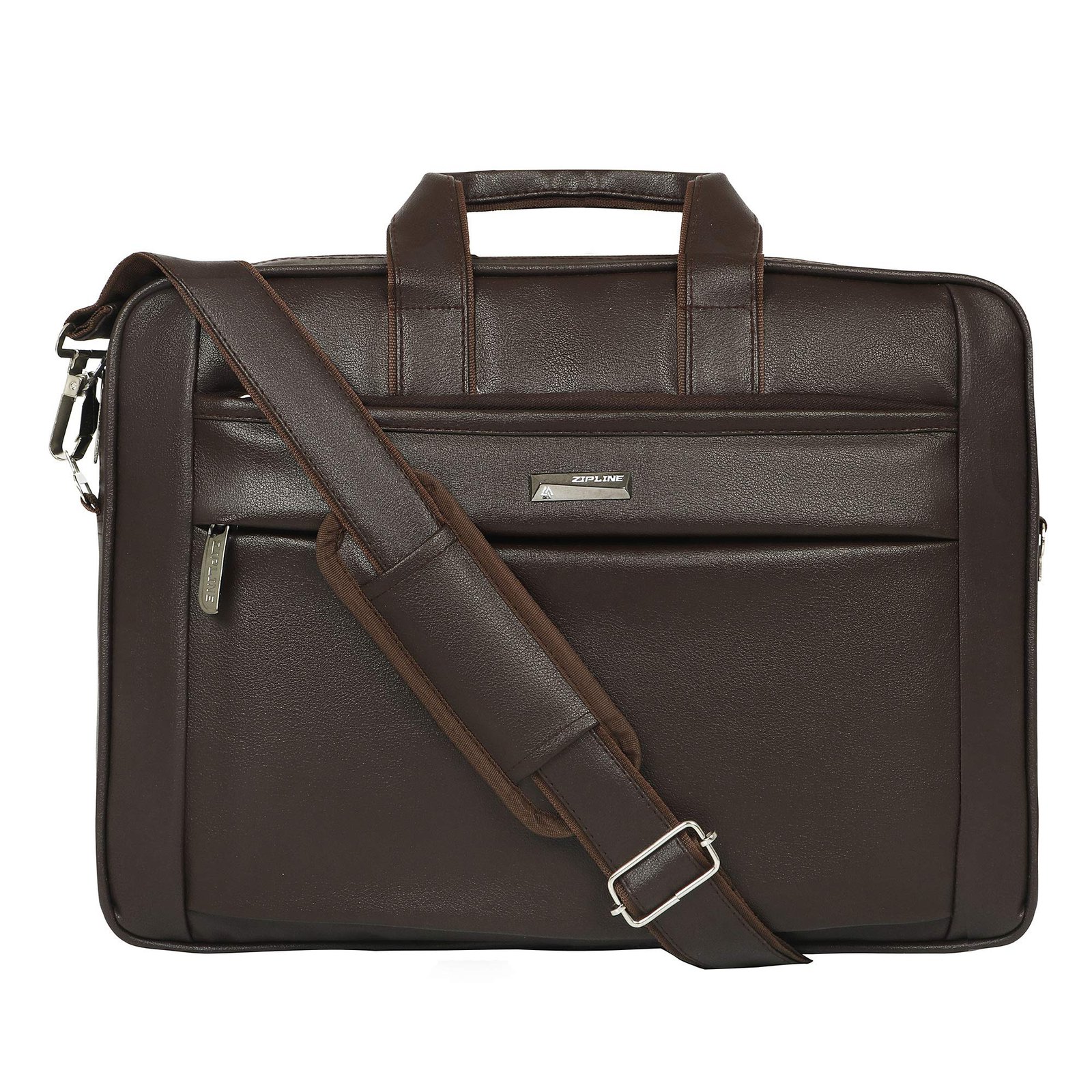 Zipline Laptop bags for men office use | Faux Leather Laptop Bag for Man – Fits 14/15/15.6 inch Laptop/Macbook/Macbook Pro/Tablet Messenger Bags for Mens (1-Brown Bag)