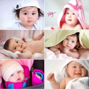 Giant Innovative Pack of 6 Cute baby Poster for Pregnant Women Room Decor, GI01 Multicolour, 12 x 18 Inch