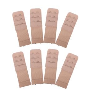 Senkary 8 Pieces Bra Extender 2 Hook 3 Row Elastic Bra Strap Extender Bra Extension for Women Lady
