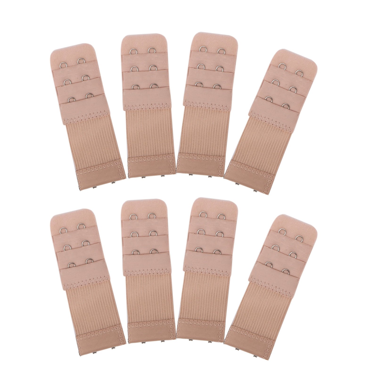 Senkary 8 Pieces Bra Extender 2 Hook 3 Row Elastic Bra Strap Extender Bra Extension for Women Lady