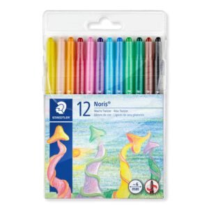 Staedtler 221 NWP12 Noris Club Twistable Wax Crayon Set – Pack of 12