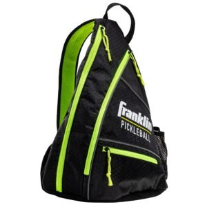 Franklin Sports Pickleball Bag – Elite Performance Sling Bag – Black/Optic – Official Bag of The US Open