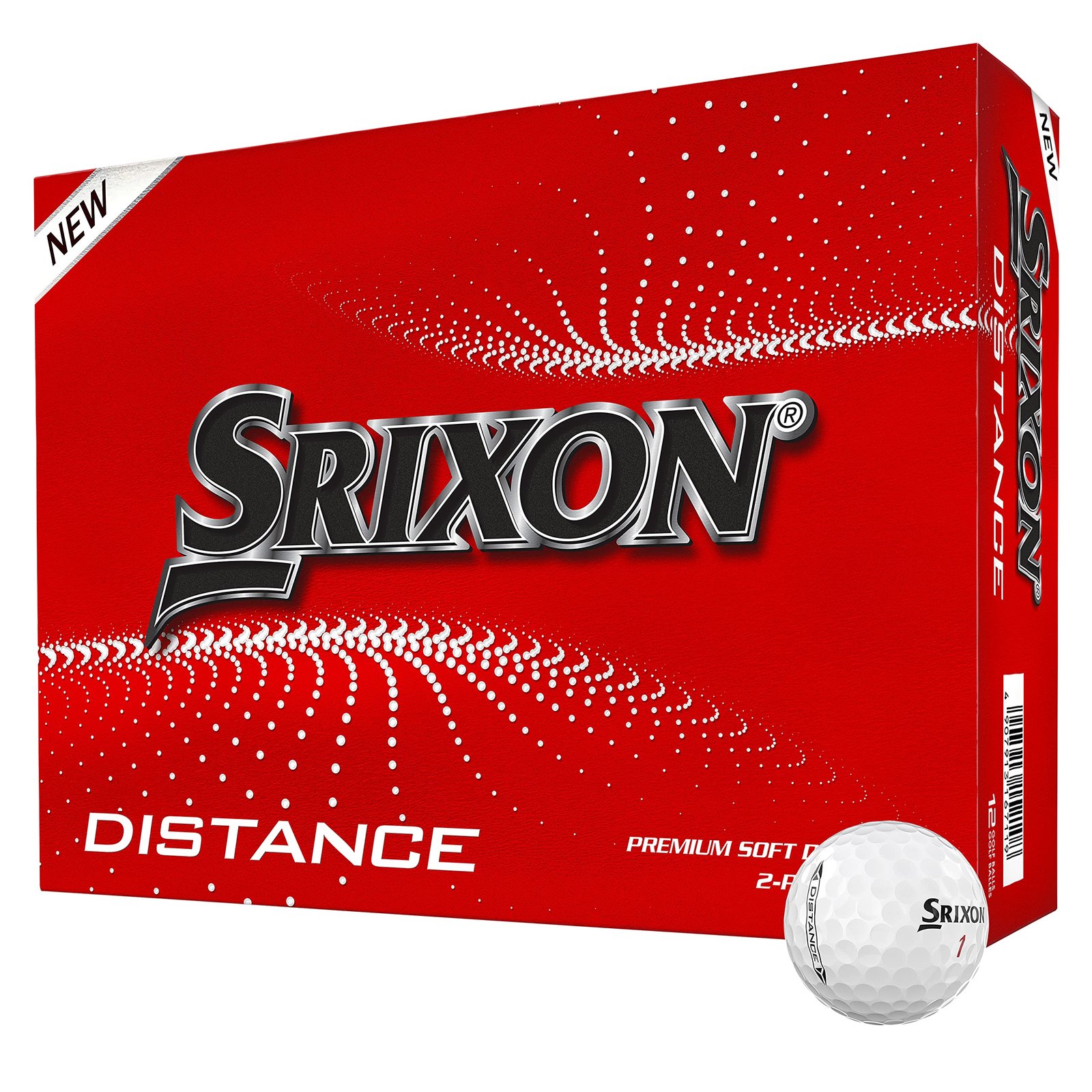Srixon 2021 Distance Soft Golf Balls | White | Pack of 12 Balls