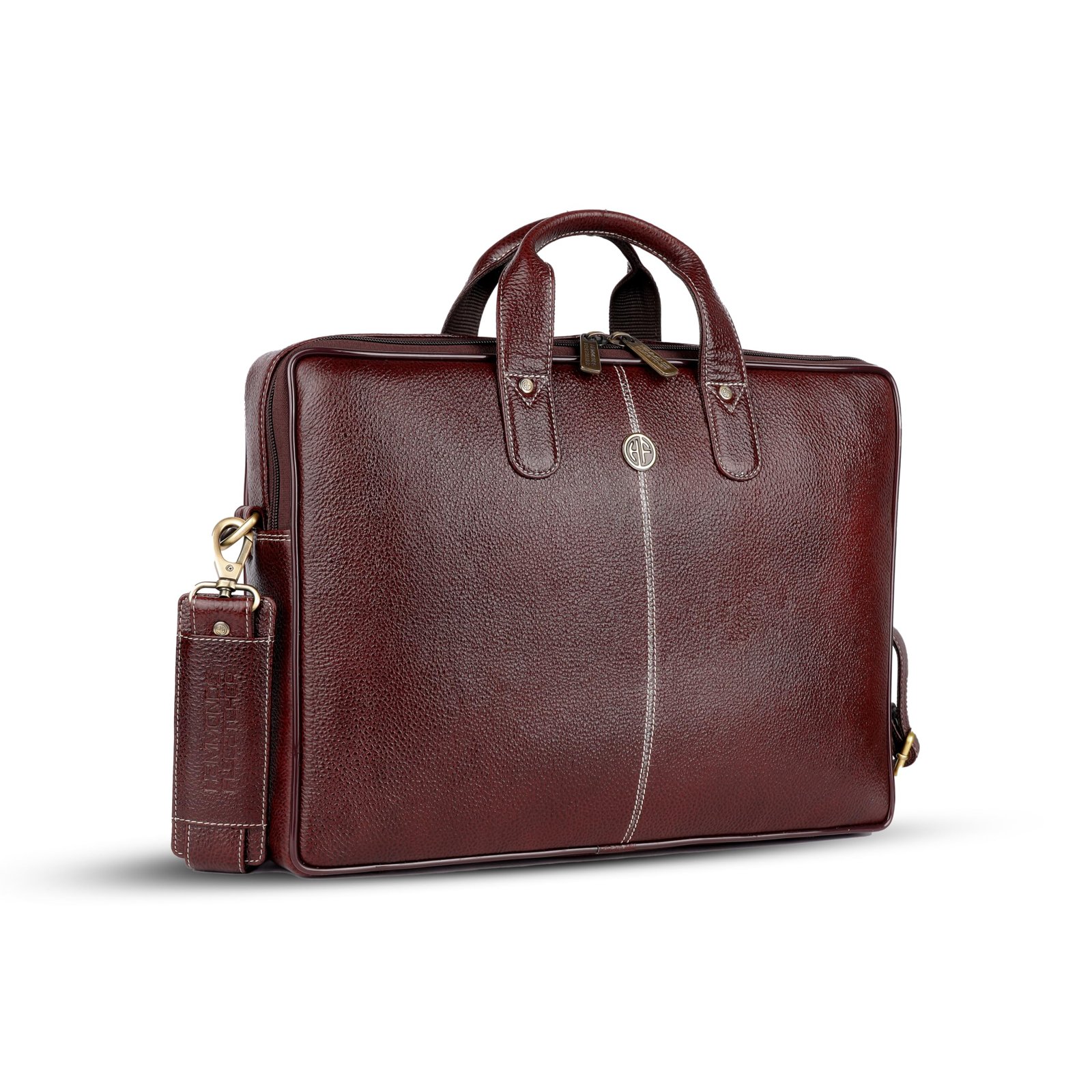 HAMMONDS FLYCATCHER Genuine Leather Office Bag for Men – 15.6 Inch Laptop Bag for Men for Professionals, Business Travelers – Adjustable Straps & Multiple Compartments – 1 Year Warranty – Brown