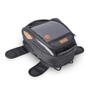 GUARDIANGEARS Jaws Mini 18L Magnetic Tank Bag with Waterproof Rain Cover fits on All Motorcycles with a Metal Tank from 100CC to 1000CC