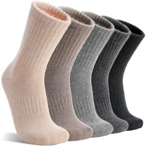 MOGGEI Womens Wool Socks Hiking Warm Winter Thick Thermal Crew Cozy Cabin Ladies Gift Comfy Boot Work Socks
