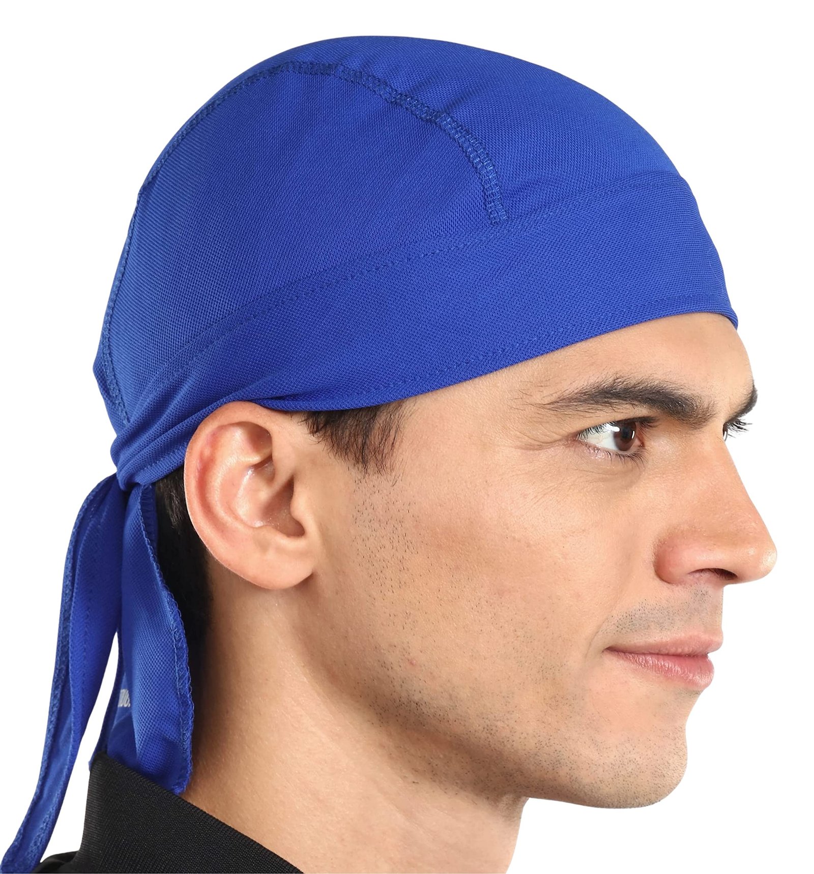 Sweat Wicking Cooling Helmet Liner – Do Rag Skull Cap Beanie for Men & Women. Pirate Hat Bandana & Head Wrap for Motorcycling, Running, Hiking, Cooking & Outdoor Activities. Stretchy & Breathable Mesh