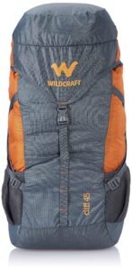 Wildcraft 45 Ltrs Grey and Orange 2 Compartment Rucksack Large