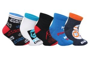 Supersox Ankle Disney Character Socks for Kids, Made with Breathable, Anti Odour & Moisture Absorbent Combed Cotton with a Extra Durable Welt, Ideal For All Day Wear (Pack Of 5)
