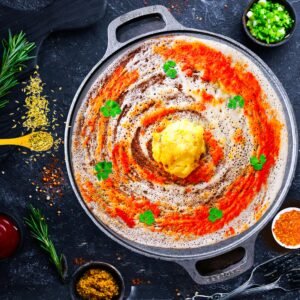 SOLARA Cast Iron Tawa for Roti and Dosa 12 Inch, Pre-Seasoned Cookware
