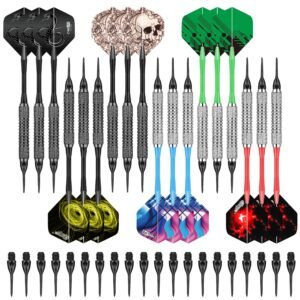 CyeeLife Darts Plastic Tip – 18pcs Soft Tip Darts Set for Electronic Dart Board