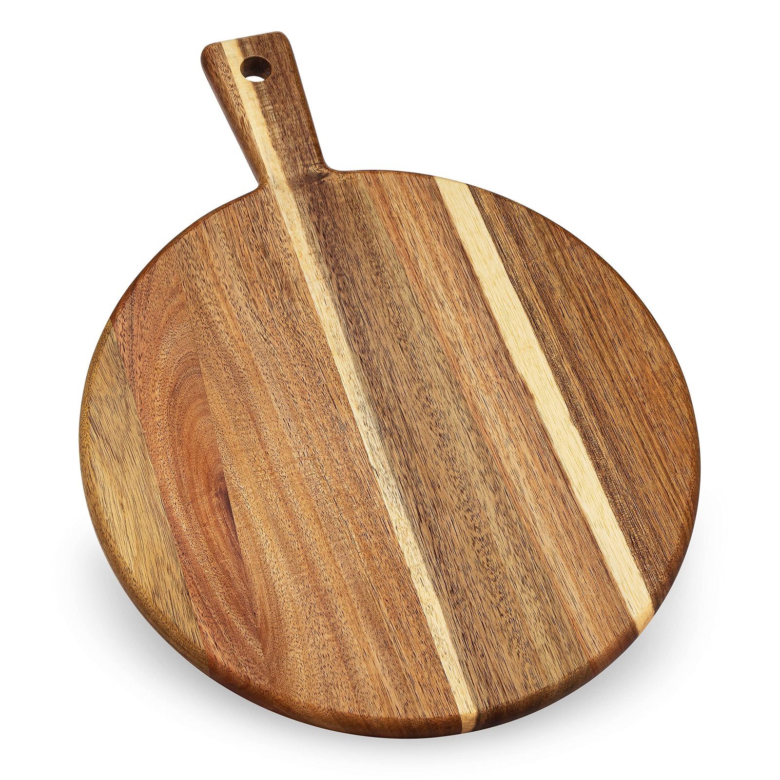 Home Beets Acacia Wood Cutting Board with Handle, Large 13″ x 13″ Natural Chopping Board for Meat, Cheese Board, Vegetables & Bread, Charcuterie, Decorative Serving Board