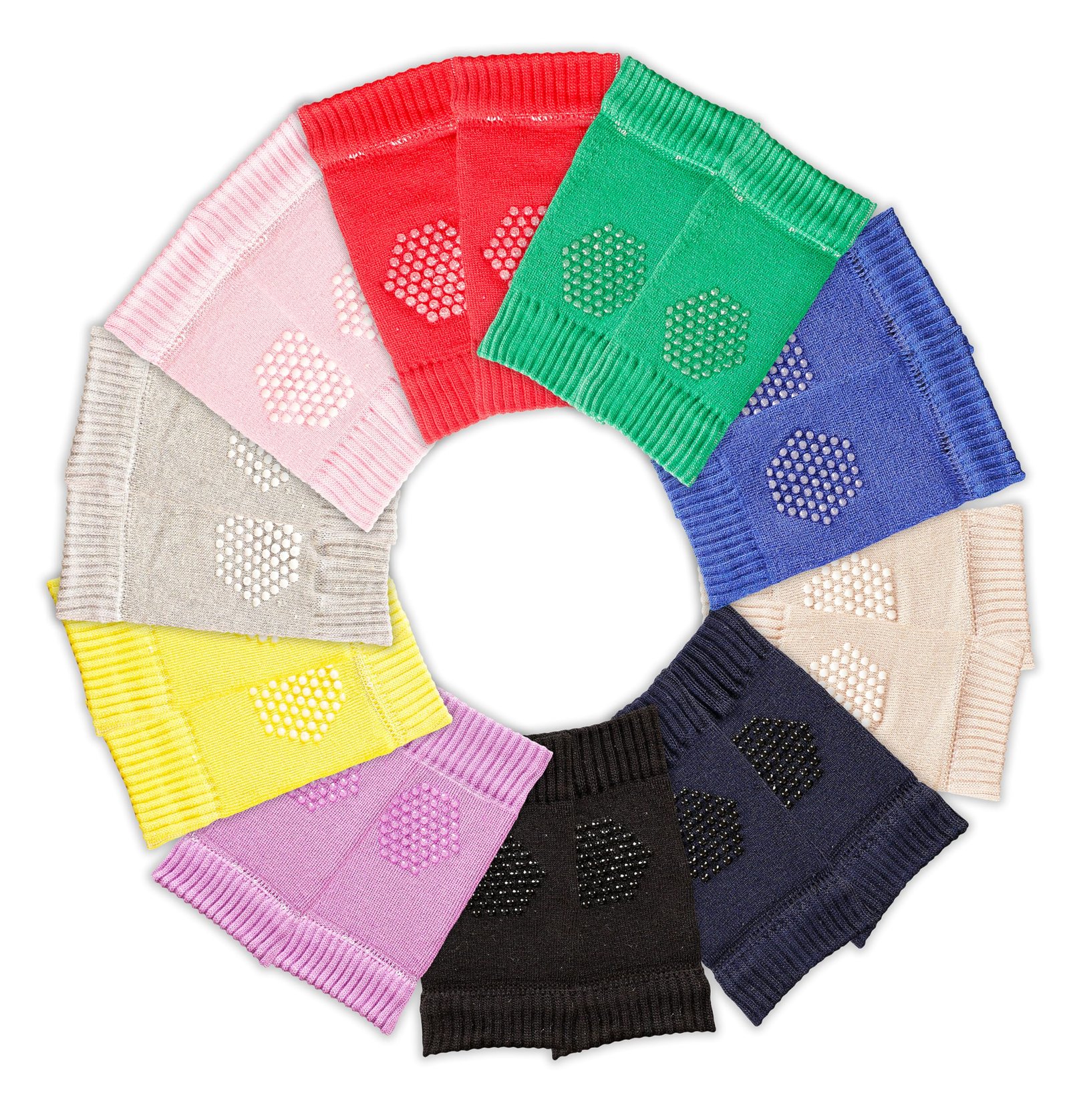 RC. ROYAL CLASS Baby Knee & Elbow Pads, Pack of 10 Pairs-100% Cotton Cushioned Infant Toddler Crawling Knee Protector with Anti Skid Grip, Elbow & Knee Safety Leg Warmer Pads for Kids(Multicolored)