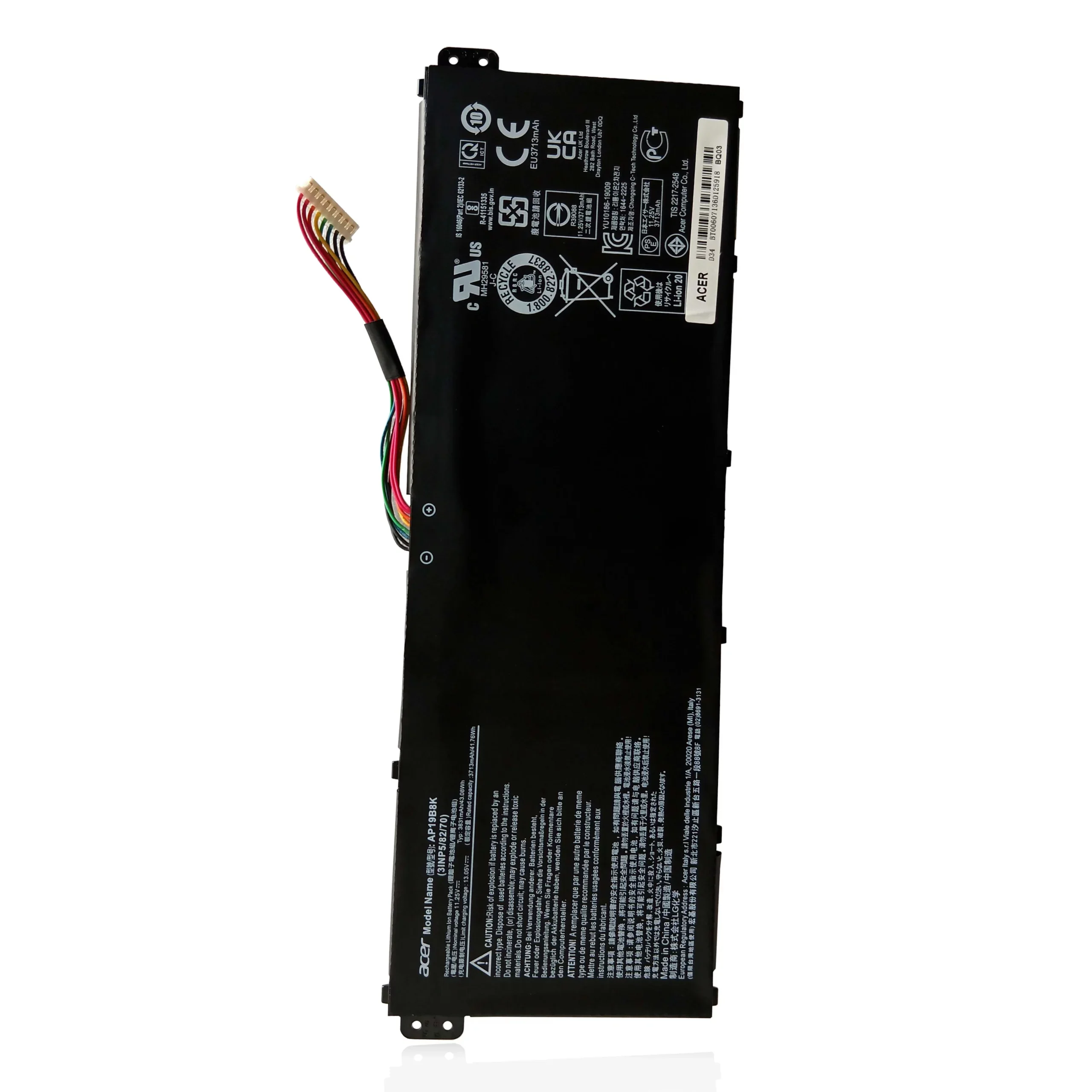 Acer AP19B8K Battery for Extensa 15 EX215-54 & Aspire 3 A315-58 (Original)