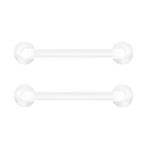 Forbidden Body Jewelry 14G -16G Hospital Grade PTFE Flexible Piercing Retainers for Pregnancy, MRI, Surgery & More