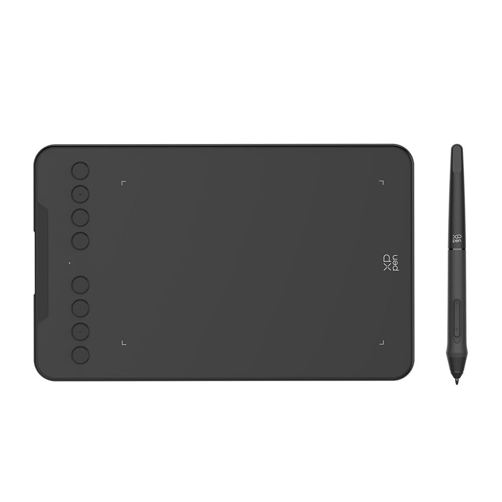 XPPen Updated Deco Mini7 V2 Drawing Tablet-16384 Levels of Pressure Battery-Free Stylus, 7 x 4 OSU Drawing Pad, 8 Hotkeys for Digital Art, Teaching, Gaming Graphic Tablet for Chrome, PC, Mac, Android