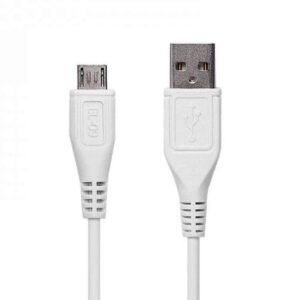MYVN Fast Charging USB-A to Micro USB Cable (1m) | Compatible with Vivo & Android Smartphones -Only Cable (White)