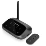 Avantree Oasis Plus 2 – Bluetooth Transmitter for TV with Remote Volume Control, Supports Two Headphones, aptX-Adaptive, Soundbar Passthrough, for Optical or AUX TVs