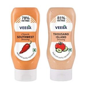 Veeba Salad dressings Combo – Chipotle Southwest, 300g and Thousand Island Dressing, 300g – Pack of 2