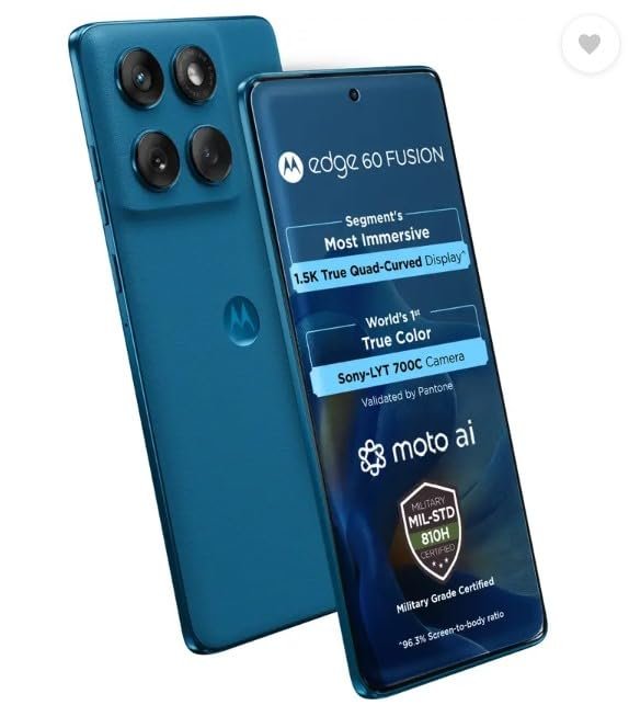 Motorola Edge 60 Fusion 5G, Pantone Mykonos Blue (8GB, 256GB)