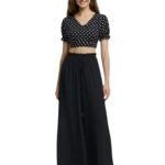 KOTTY Women’s Wide-Leg Trouser|Palazzo Pants|High Waist Flowy Trousers with Drawstring|Lightweight Casual & Travel Wear|Women Trousers Pants