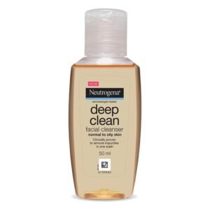Neutrogena Deep Clean Gentle Facial Cleanser | Glycerin & Salicylic Acid | Alcohol-Free | Dermatologist Tested | Normal to Oily Skin |Cleanses Pores Effectively & Deeply | For Men and Women | 50 ml