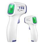 DR VAKU Infrared Digital Thermometer For Fever, Non-Contact Laser Infrared Thermometer Temperature Gun [Battery Included] – White and Blue, Plastic