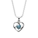 Clara 925 Silver Olesya Heart Pendant Earrings Chain Bracelet Ring Anklet