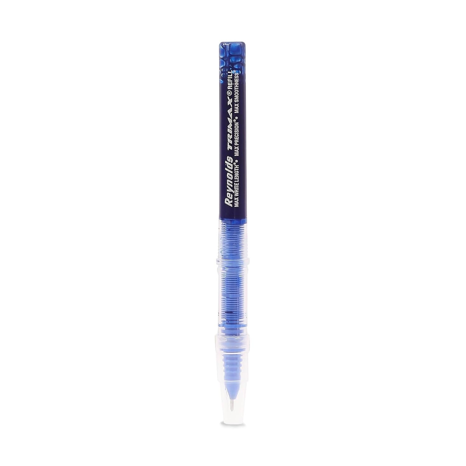 Reynolds TRIMAX Rollerball Pen Refills Set – 4 Refills Set|Roller Ball PENS for Writing | Pen for Students & Office Stationery | 0.5 mm TIP Size