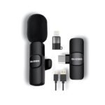 Wireless Microphone 2-in-1 Lavalier K8 Mic with Receiver for iPhone/Android Type-C Plug & Play Clip-On Mini Microphone for YouTube Vlogging, Zoom (K8-Mic)