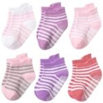 ZAPLES Baby Non Slip Grip Ankle Socks with Non Skid Soles for Infants Toddlers Kids Boys Girls
