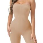 Ellareese Strapless Shapewear Bodysuit Butt Lifter Body Shaper for Women Under Dress Tummy Control full Body Shapewear