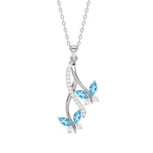 Clara 925 Silver Butterfly Pendant Earring Chain Bracelet Ring for Women