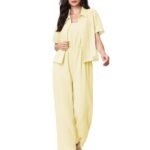 TOPLOT Women’s Jumpsuit Co-ord Set | Soft Breathable Feel | Comfortable Fit with Easy Movement | Stylish One-Piece Outfit Design | Perfect for Casual & Travel (5225)
