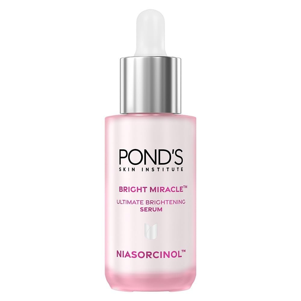 Pond’s Bright Miracle Ultimate Brightening Serum with Niasorcinol | 30X better than Vitamin C | For Visibly Brighter, Spot-Free Skin in 1 Week | Lightweight & Fast Absorbing | 15ml
