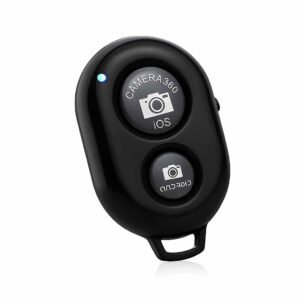 POPIO Bluetooth Remote Shutter Button for Selfie Stick Tripod | Wireless Camera Controller Clicker Compatible with Android & iOS Smartphones