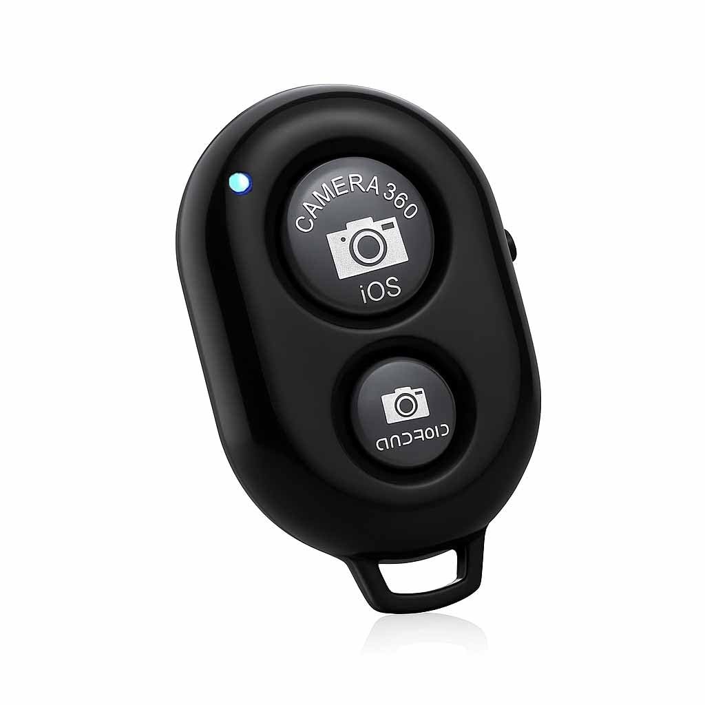 POPIO Bluetooth Remote Shutter Button for Selfie Stick Tripod | Wireless Camera Controller Clicker Compatible with Android & iOS Smartphones