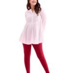 GO COLORS Soft Cotton Stretch Ankle Length Leggings for Women | Breathable