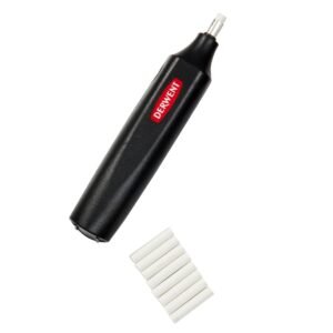 Derwent Battery Operated Eraser with 8 Replacement Erasers, White
