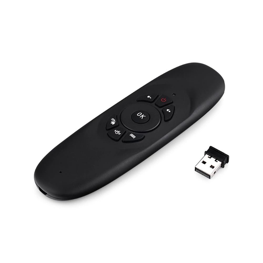 R1 Air Mouse Wireless Remote with Keyboard, Rechargeable 2.4GHz